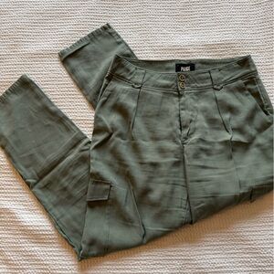 PAIGE Olive Green Becca Cargo Utility High Rise - size 4
